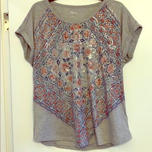 Short sleeve top. No signs or wear on print.